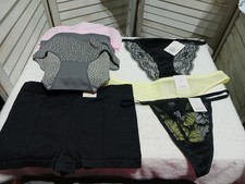 Womens Panties Size S Black Yellow Thongs Boyshort Hipsters Bikini Lot Of 6