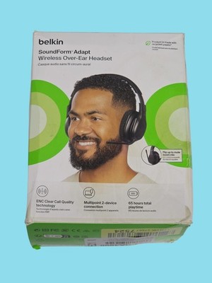   Belkin SoundForm Adapt Wireless Over-Ear Headset | ENC | 65h Akku | Schwarz