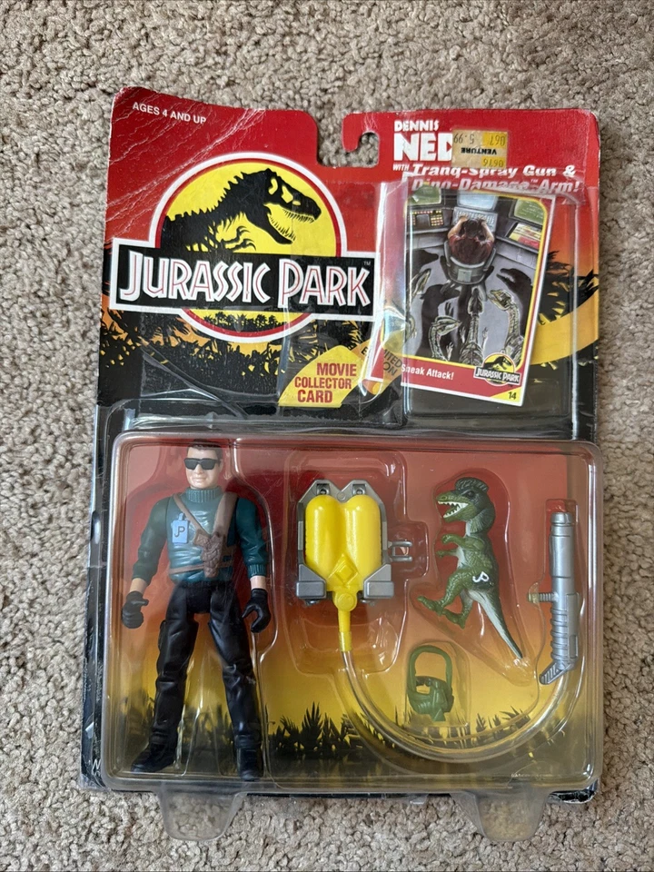 Figura de acción 1993 Jurassic Park Robert Muldoon y figura de acción Dennis Ned Foto 4 de 4