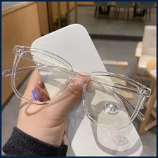 Gafas grandes con marco cuadrado anti-luz azul moda retro hombres mujeres computadora