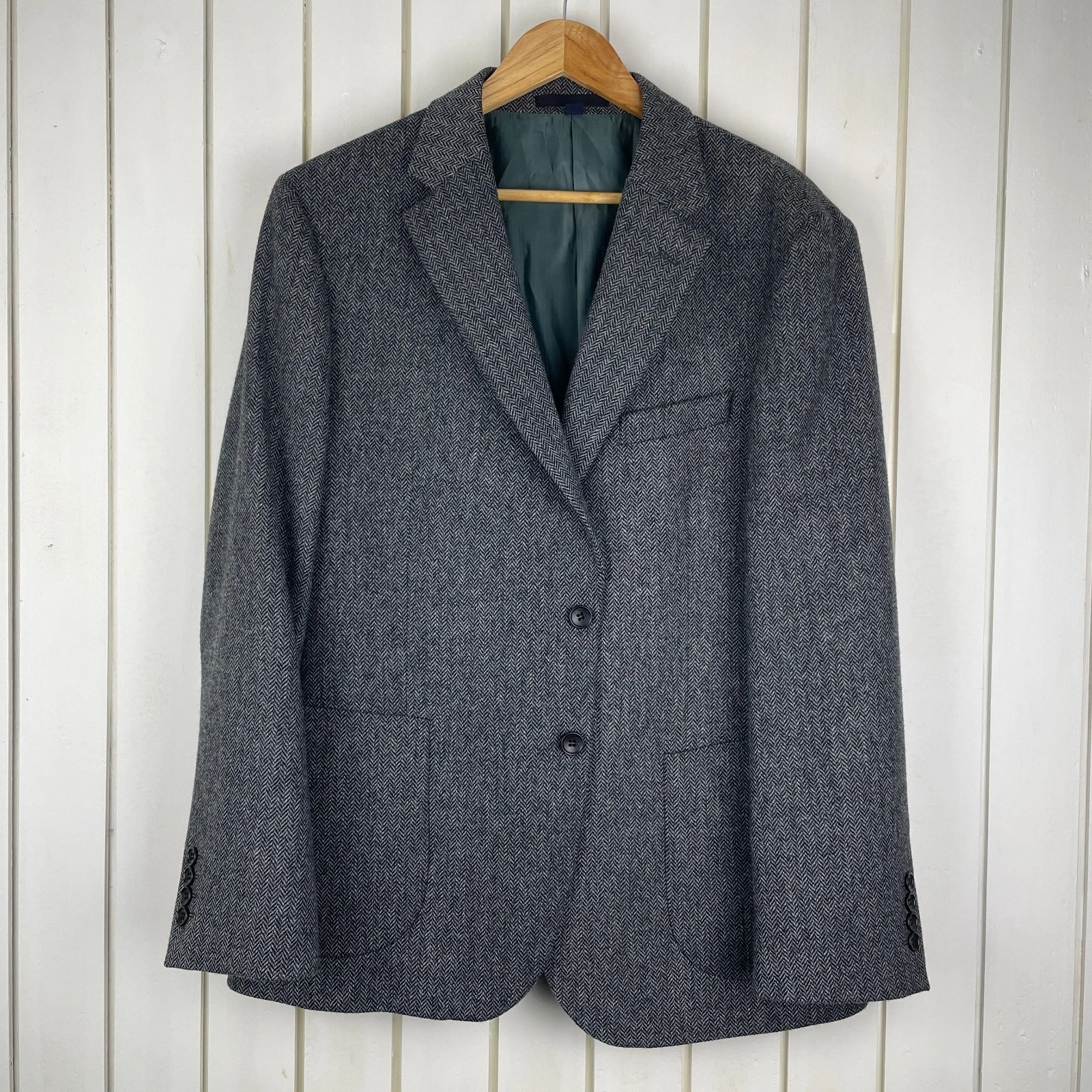 Marks & Spencer M&S Mens Grey Tweed Moon Sartorial Wool Blazer Jacket 44R