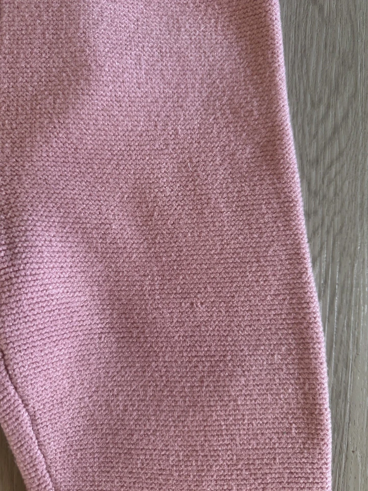 Janie and Jack Niñas Talla 6 Salón Pastel Bebé Rosa Tejido Suéter Acogedor Pantalones Jogger Foto 3 de 4