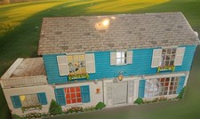 Marx Tin Litho Dollhouse Colonial Metal 2 Story Doll House Vtg 1950s Toy Estate