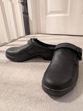 Black Safety Boots Shoes Clogs Mules Women Work Slip On Size 5