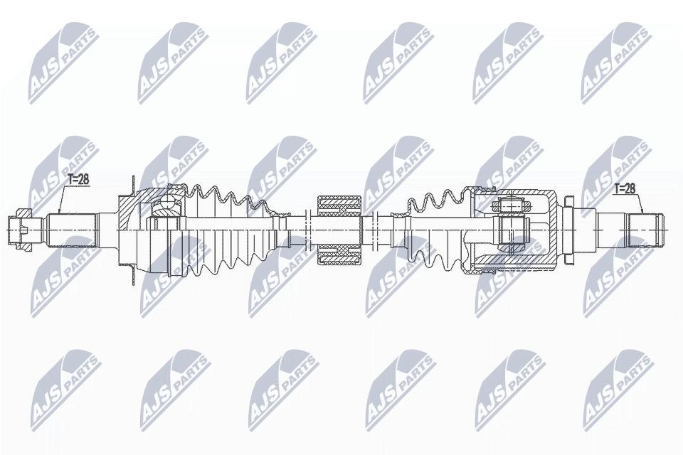 NTY Drive Shaft NPW-SU-037 For Suzuki Front Axle Left 651 mm 73/69 mm