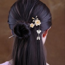 S925 Silver Hairpin SimpleStyle Hanfu Ancient Costume Decoration Chinese Hairpin