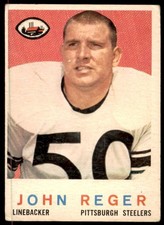 1959 Topps #124 JOHN REGER Pittsburgh Steelers VG+
