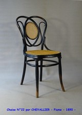 Chaise N°22 par FIUME (Chevallier) vers 1890, no Thonet