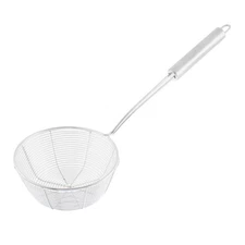 Kitchenware Stainless Steel Strainer Colander Sieve Ladle Scoop 13.5cm Dia