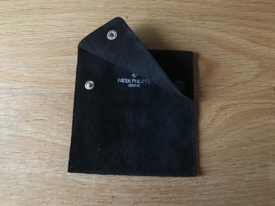 Beutel Patek Philippe Service Pouch - Noir Daim Cuir - Uhren Sammler
