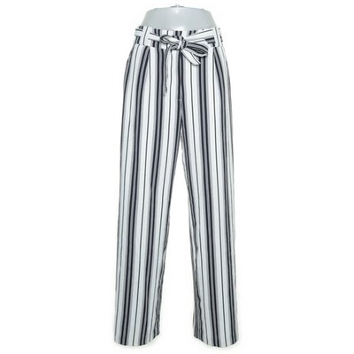 H&M, Palazzohose, Größe: 38, Schwarz/Weiß, Polyester/Elasthan, Streifen #qqE