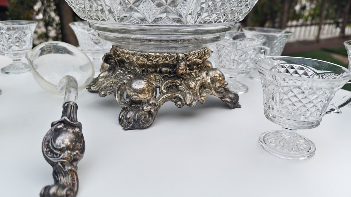 Vintage Pitman-Dreitzer Colony No. 11-1 Punch Bowl Set - 15pc