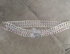 Vintage Gold Tone Ombre Hand Made Woven Wire Artisan Belt
