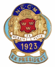 North Eastern Cyclist Meet NECM 1923 Cycling Club 'Vice President' Enamel Badge