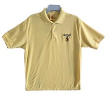 Vintage Ferrari F1 Mens XXL Yellow Logo Polo-Authentic Official Racing Team