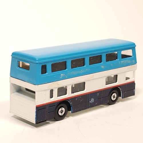 Lesney Matchbox Super King K-15 Blue White Double Decker 1972 Made in England - Picture 3 of 10