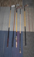 Antique Vintage FAUX WOOD Golf Club Lot Right Hand Irons