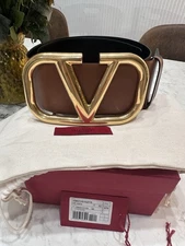 Valentino Garavani Wide Vlogo Signature Reversible Belt