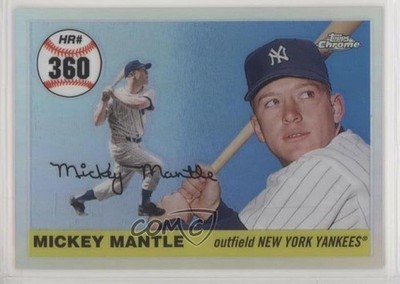 2007 Topps Chrome Home Run History Refractor /500 Mickey Mantle #MHR360 HOF 05qa