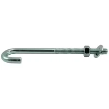 MIDWEST FASTENER 34843 5/16"-18 x 5" Zinc J Hold Down Bolt 4PK