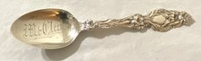 STERLING SILVER SOUVENIR SPOON MT CLEMENS MICHIGAN copyright 1902