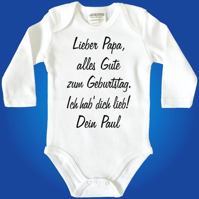Babynody Baby-Body Geburtstag Papa Mama Oma Opa Tante Onkel - Mit Wunschname
