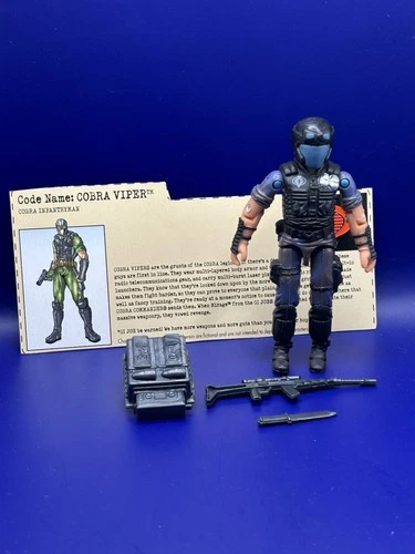 New ListingGI Joe 2003 Cobra Viper v11 Spy Troops Rare! Filecard Blue