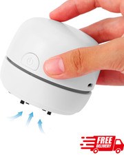 Desktop Vacuum Cleaner USB Charging Mini Table Dust Cleaner with Nozzle  Brush