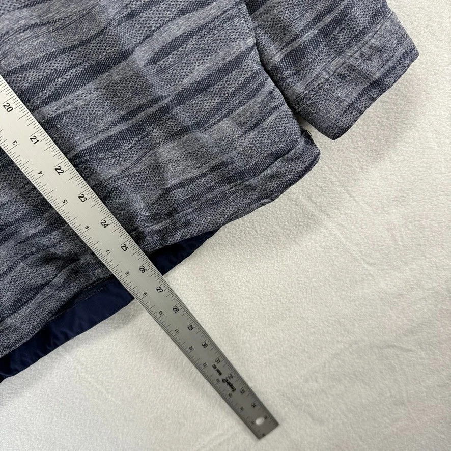 Moletom com capuz masculino restrição zero padrão onda azul médio encaixe seixo praia golfe - Imagem 3 de 4