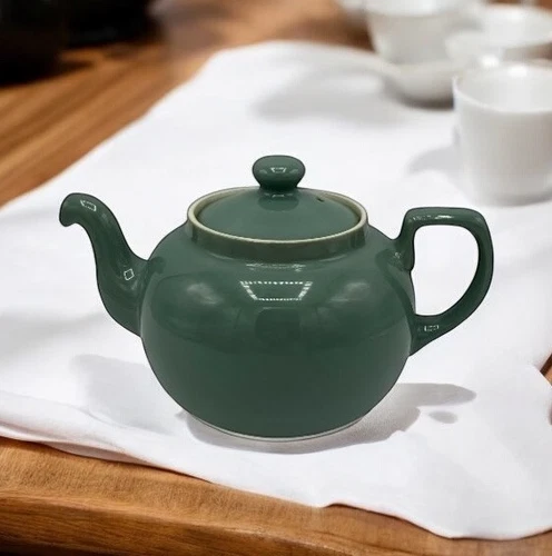 Rare Teapot Denby Stoneware Iconic Manor Vintage 2.25 Pint Jade Green England