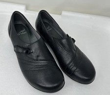 Dansko Franny Loafer Leather Slip On Black Sz 38 Us 8 EuC