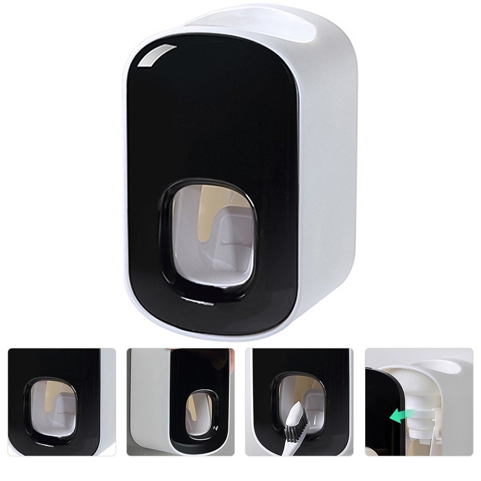 Automatic Toothpaste Squeezer Wall Mount Dispenser for Kids Black ...