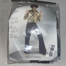 California Costumes Disco King-Adult Costume, Mens HALLOWEEN COSTUME Gold, Lrg