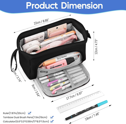 Mamowla Astuccio Portamatite Astucci Matite Di Grande Capacità Borsa Porta Penne - Imagen 2 de 7