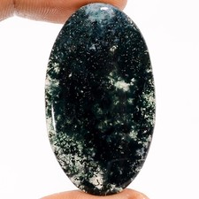 100 Natural Moss Agate Oval Shape Cabochon Gemstone 32 Ct. 40X22X4 mm UG-2218