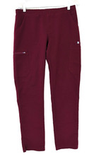 FIGS Yola Skinny Scrub Pants Womens S Burgundy Technical Collection Nurse