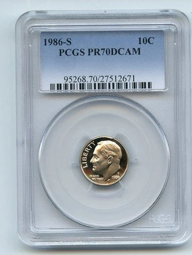 1986-S Roosevelt Dime Proof — photo from another recent sale