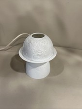 Bernardaud Limoges Lithophane Christmas Light Lamp Rare France Bisque Vtg. 5.5”