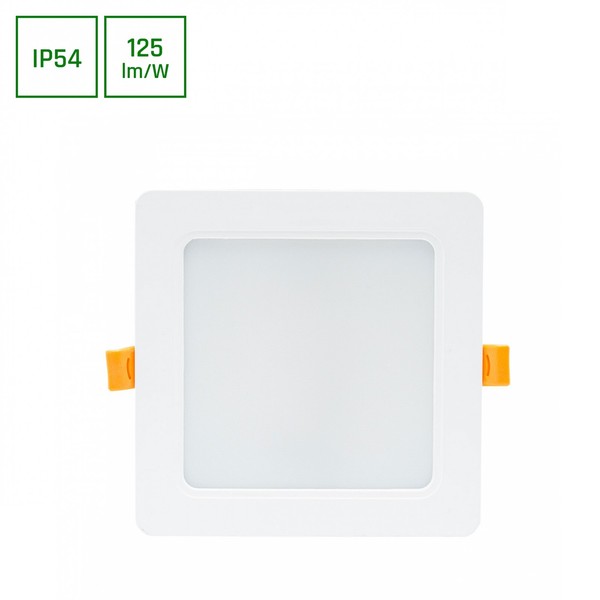Led Panel Einbauleuchte 12W Eckig 1500Lm Badezimmerleuchte IP54 Kaltweiß 6000K-image