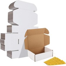 6x4x2 Shipping Boxes Set of 30, White Corrugated Cardboard Mailer Box for Packin