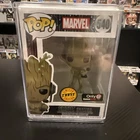 Funko Pop! Vinyl Marvel Groot (Gamer) #540 Chase GameStop Exclusive W/ Protector