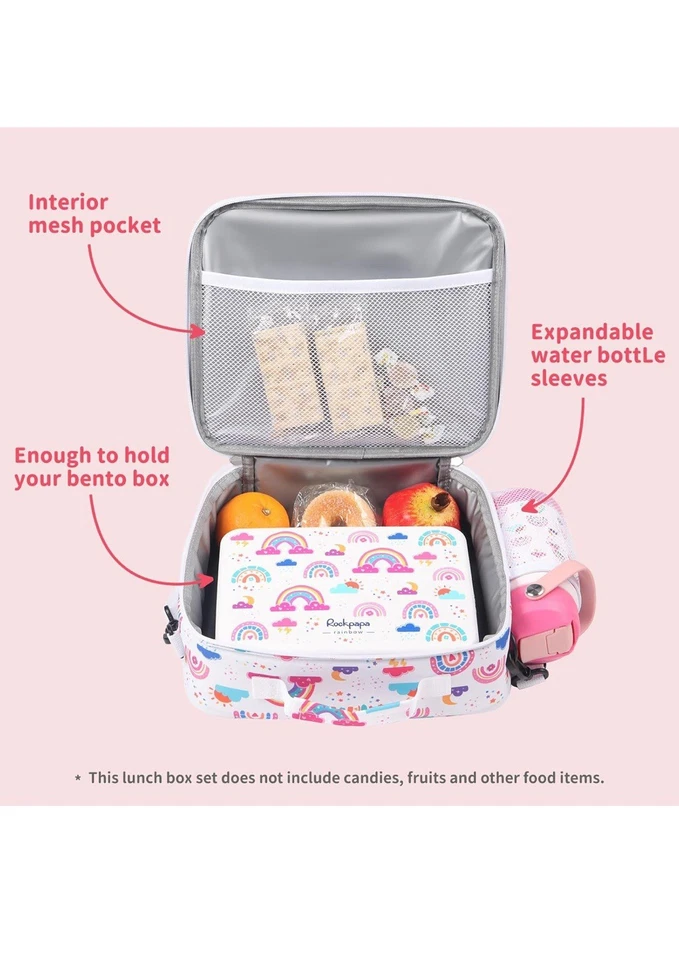 Fiambrera Rockpa 5 Compartimentos Bento con Bolsa de Hielo para Niños Foto 2 de 4