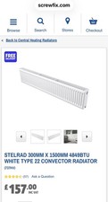 Radiator 300 X 1500 Stelrad Vita Compact K2 Retail £157.00