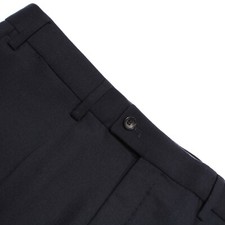 Hiltl NWT Dress Pants Size 52 36 US Piacenza Solid Blue Wool Blend