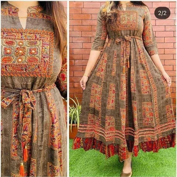 Pakistani Indian Long Kurti Kurta Traditional Designer Gown