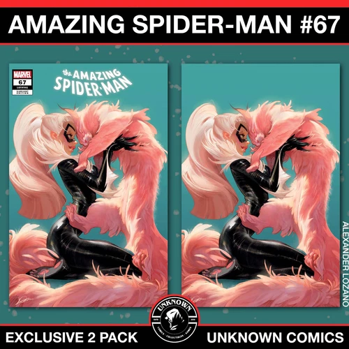 [2 PACK] Amazing Spider-man #67 Unknown Comic Alexander Lozano Exclusive Var (02