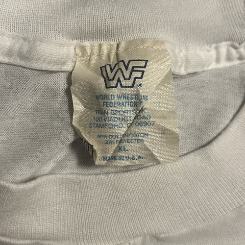 Maglietta Vintage WWF Ultimate Warrior Wrestling Wrestler Logo Made In USA XL - Foto 5 di 6