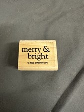 Merry Bright Stampin Up 2002 Wooden Rubber Stamp 205