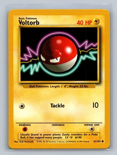 Pokémon TCG Voltorb Base Set 67/102 Regular Unlimited Common - Picture 1 of 2
