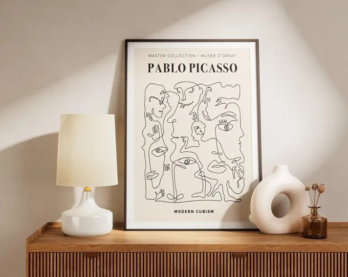 Explore Picasso’s Modern Cubism Art | Vintage Minimalist Art Print